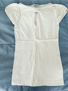 Bebe NEW S/S White Top! So Cute!